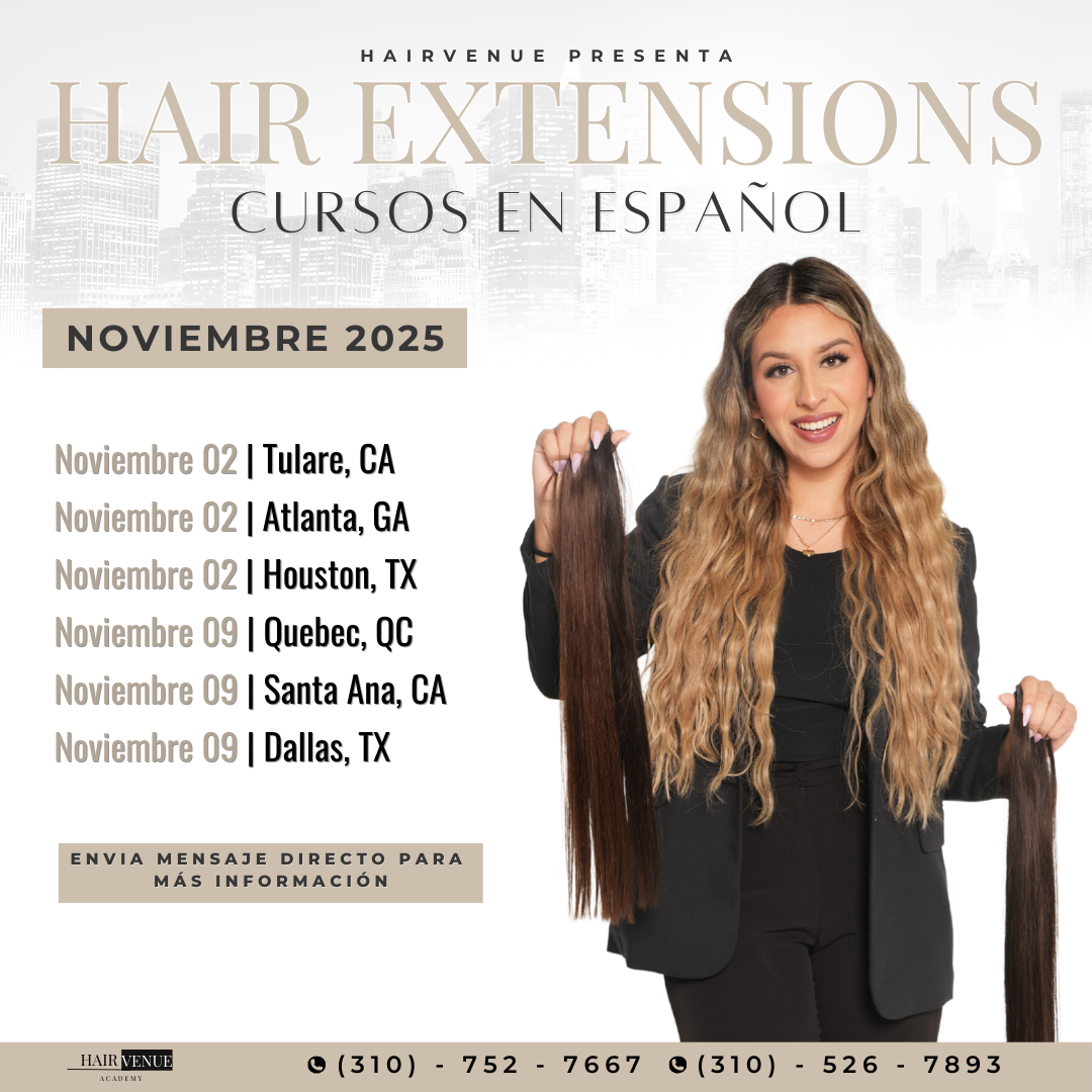 Curso Presencial: EXTENSIONES DE CABELLO (4 METODOS)